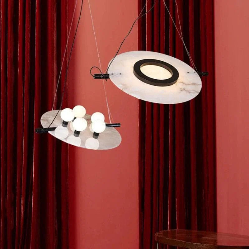Metavaya Pendant Lamp Dia 51cm × H 150cm / ∅ 20″ × H 59" / Black + White Magma Pendant Lamp 6938617814755 M2023111405-1
