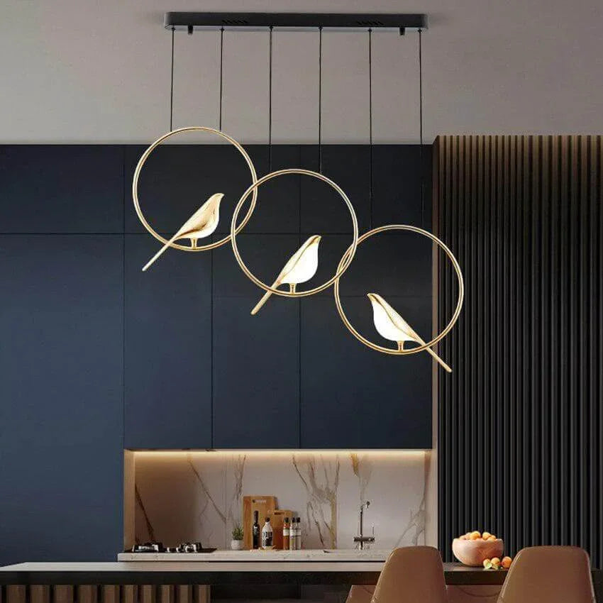 Metavaya Pendant lamp 3 heads L 91cm x H 150cm / L 35.8″ x H 59.1″ / Golden / Warm White Nomi Pendant lamp 662668848914 M2023122807-2 Nomi Pendant lamp|Nomi series lighting