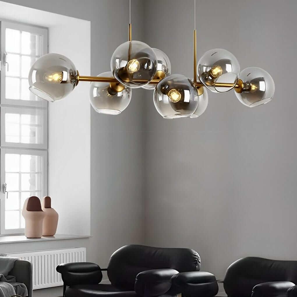 Metavaya Chandelier Staggered Glass Chandelier Staggered Glass Chandelier Sale