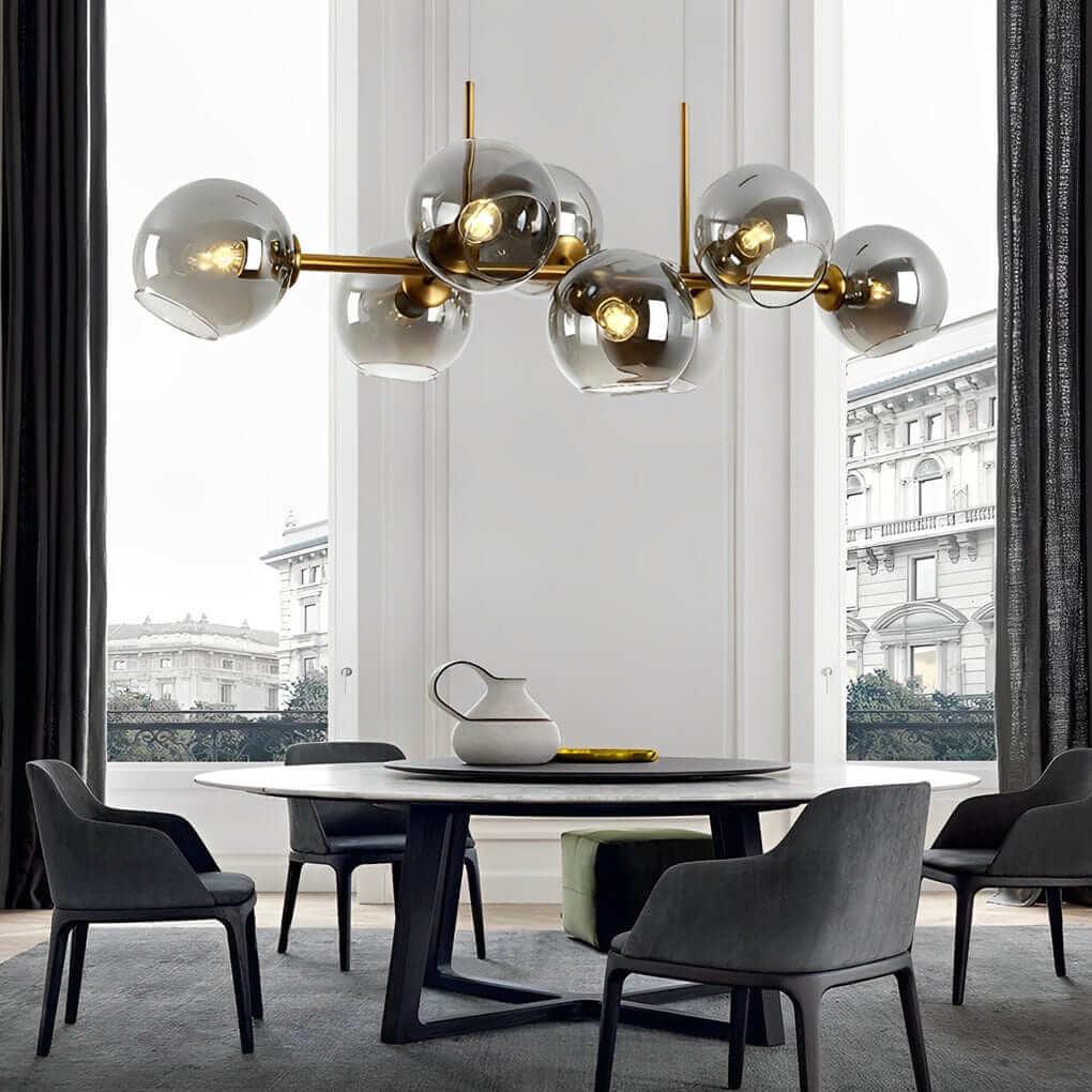 Metavaya Chandelier Staggered Glass Chandelier Staggered Glass Chandelier Sale