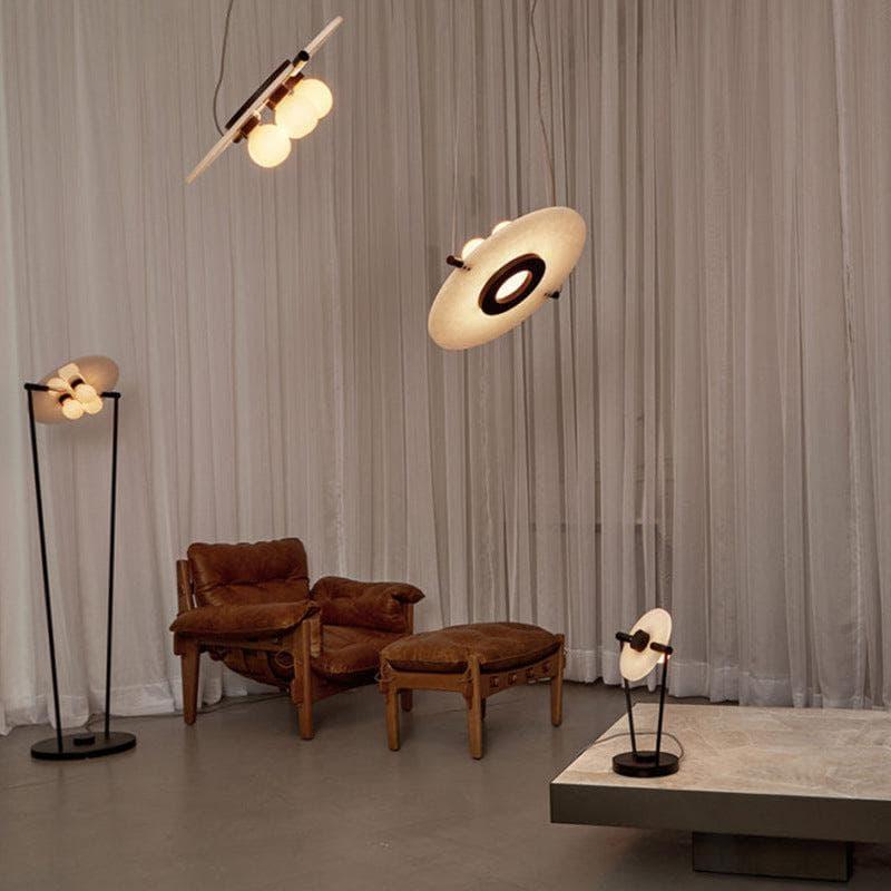 Metavaya Pendant Lamp Dia 51cm × H 150cm / ∅ 20″ × H 59" / Black + White Magma Pendant Lamp 6938617814755 M2023111405-1