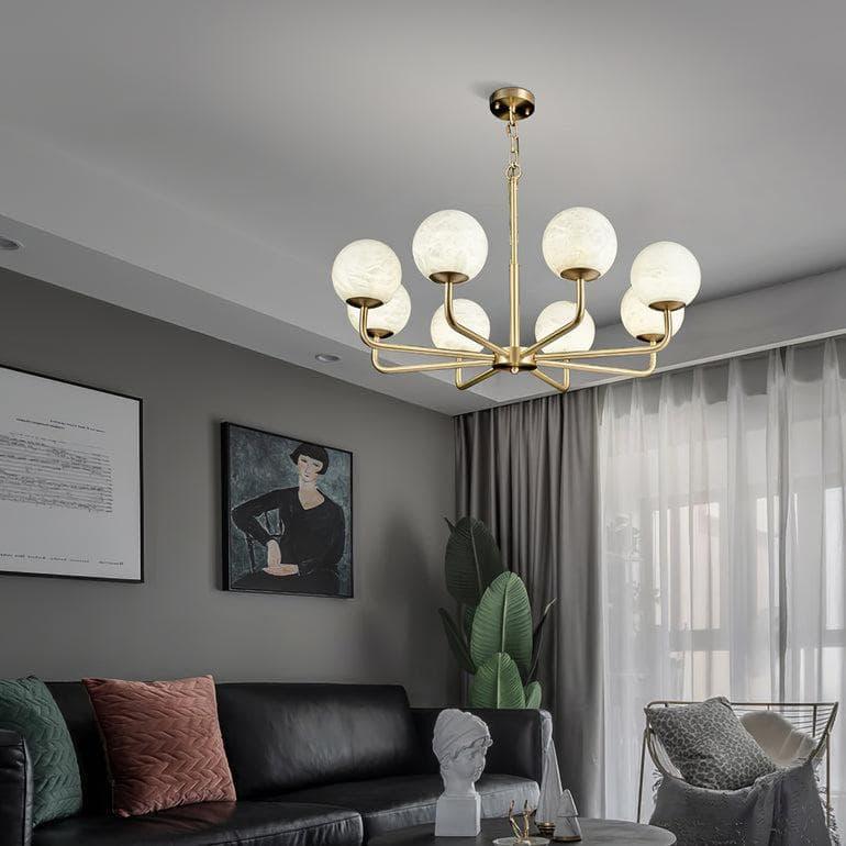 Metavaya Chandelier 8heads Size: ∅ 33.4″ x H 19.6″ / Dia 85cm x H 50cm / Brass Maytoni Erich Chandelier 6938617789404 M2023100902-2