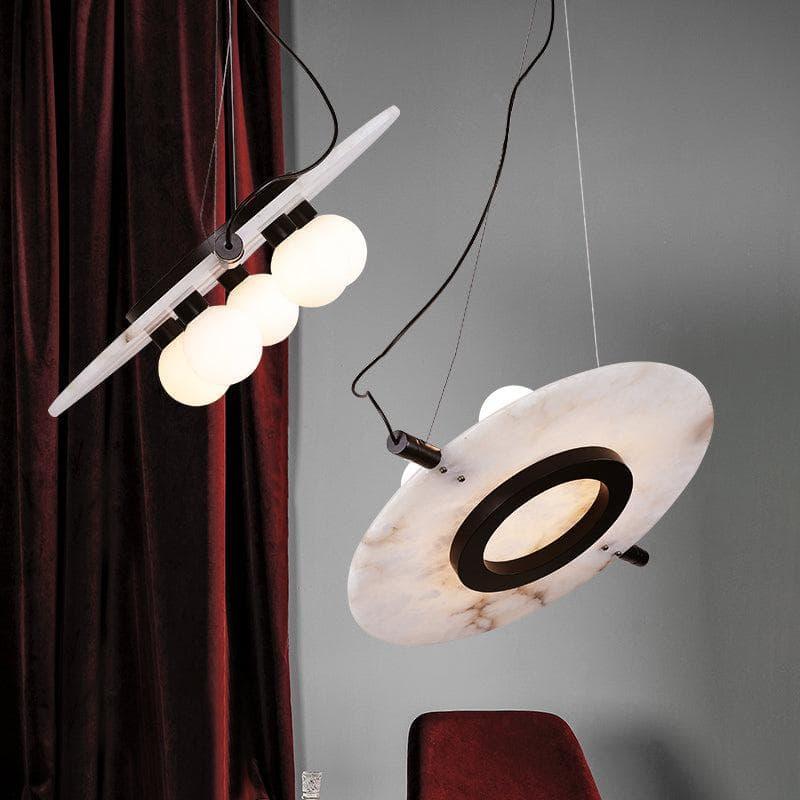Metavaya Pendant Lamp Dia 51cm × H 150cm / ∅ 20″ × H 59" / Black + White Magma Pendant Lamp 6938617814755 M2023111405-1