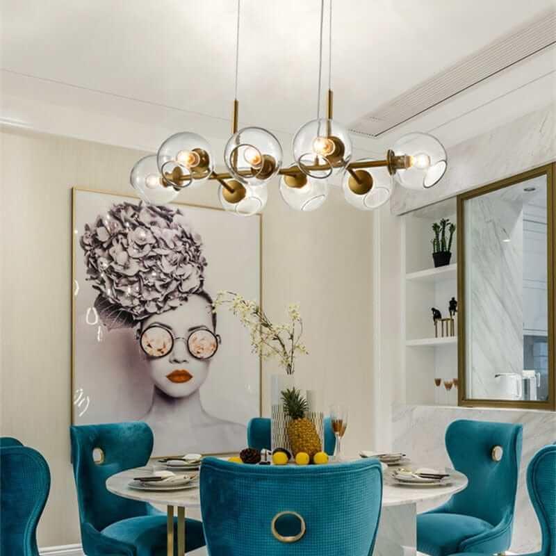 Metavaya Chandelier Staggered Glass Chandelier Staggered Glass Chandelier Sale