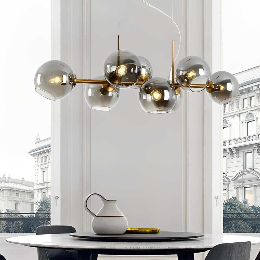 Metavaya Chandelier Staggered Glass Chandelier Staggered Glass Chandelier Sale