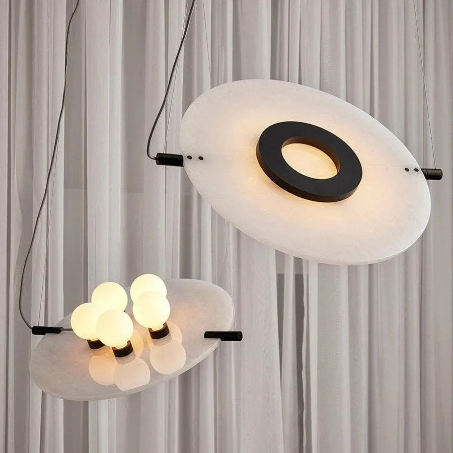 Metavaya Pendant Lamp Dia 51cm × H 150cm / ∅ 20″ × H 59" / Black + White Magma Pendant Lamp 6938617814755 M2023111405-1