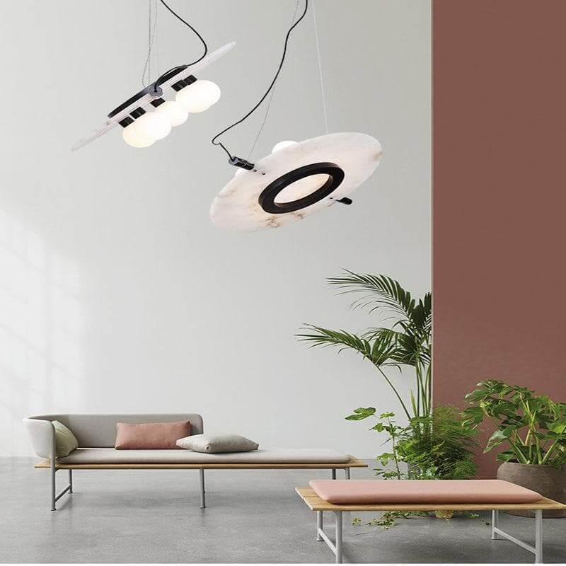 Metavaya Pendant Lamp Dia 51cm × H 150cm / ∅ 20″ × H 59" / Black + White Magma Pendant Lamp 6938617814755 M2023111405-1