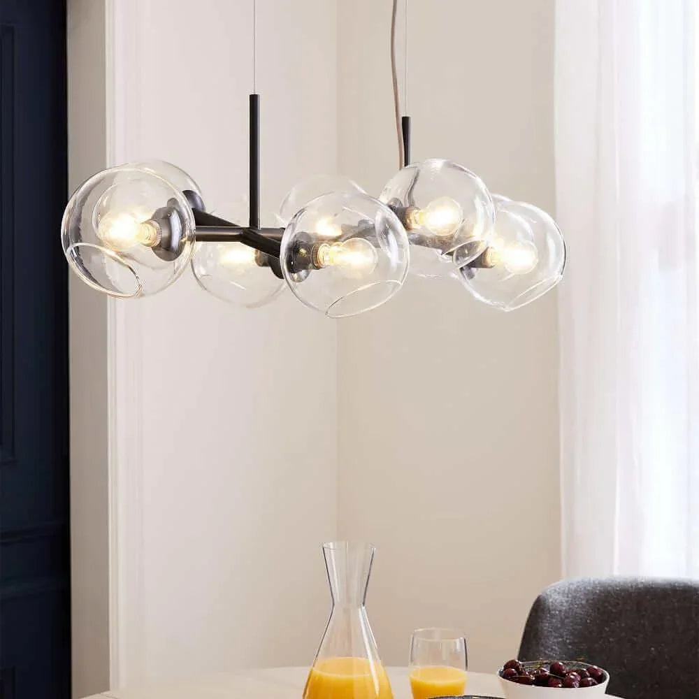 Metavaya Chandelier Staggered Glass Chandelier Staggered Glass Chandelier Sale