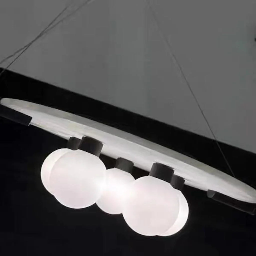 Metavaya Pendant Lamp Dia 51cm × H 150cm / ∅ 20″ × H 59" / Black + White Magma Pendant Lamp 6938617814755 M2023111405-1