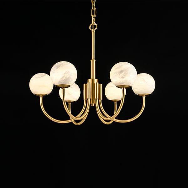 Metavaya chandelier 6 head Size: Dia 65cm x H 52cm / ∅ 25.6″ x H 20.5″ / Gold Mabel round chandelier 6938617789343 M2023100901-1