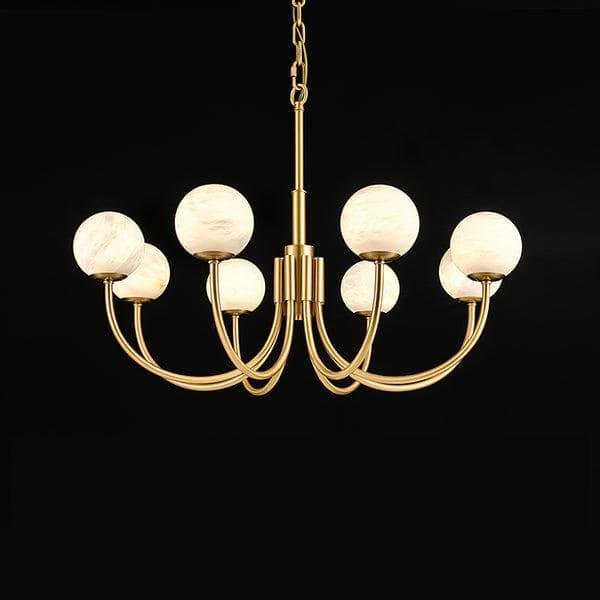 Metavaya chandelier 8 head Size: Dia 80cm x H 52cm / ∅ 31.5″ x H 20.5″ / Gold Mabel round chandelier 6938617789350 M2023100901-2