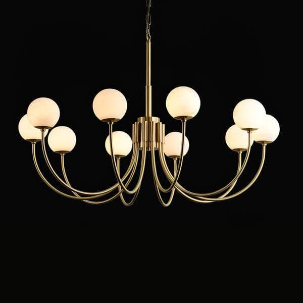Metavaya chandelier 10 head Size: Dia 100cm x H 70cm / ∅ 39.4″ x H 27.6″ / Gold Mabel round chandelier 6938617789367 M2023100901-3
