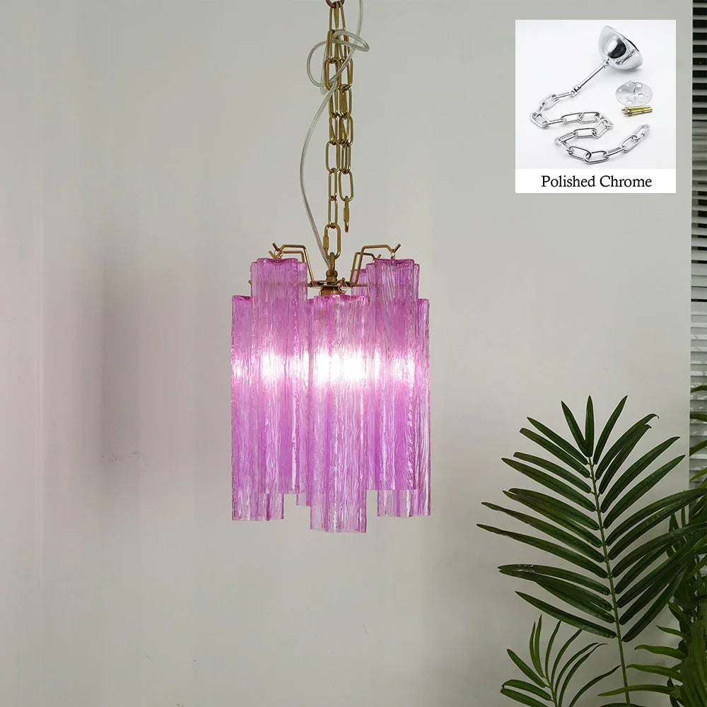 Vintage Amethyst Glass Chandelier - view 17 | Metavaya