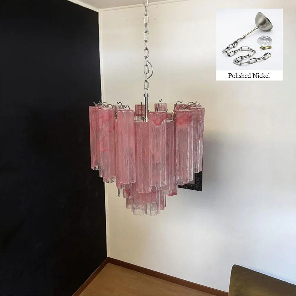 Pink Tubes Chandelier - view 22 | Metavaya