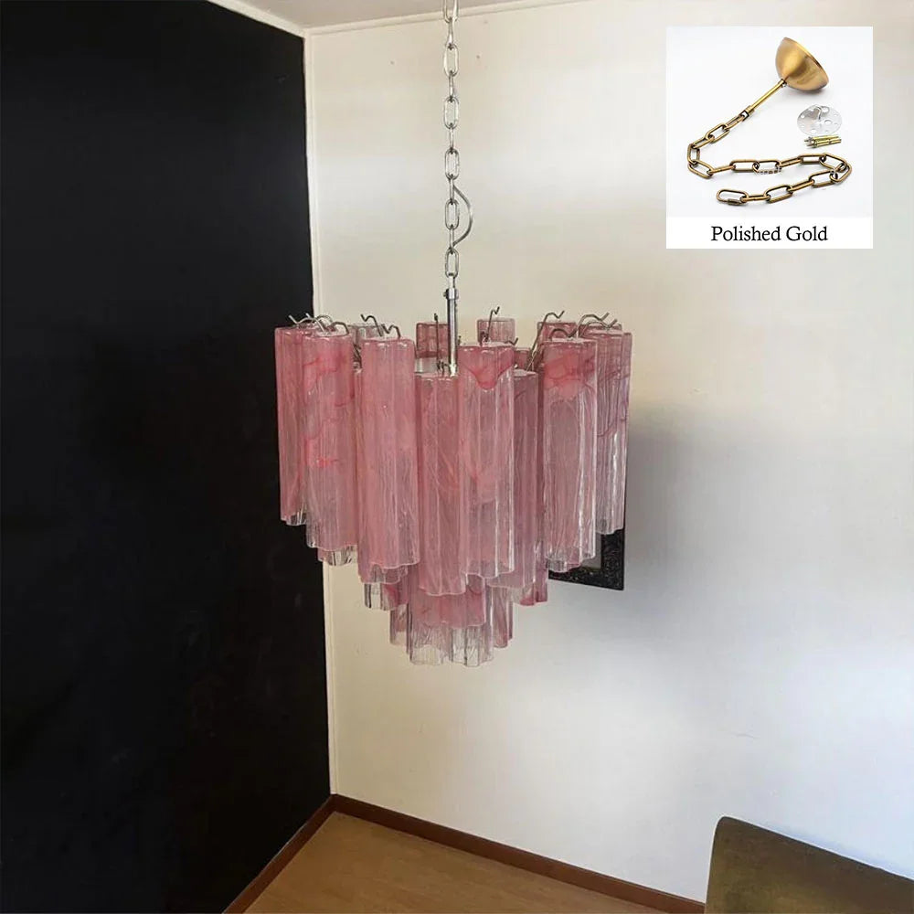 Pink Tubes Chandelier - view 20 | Metavaya