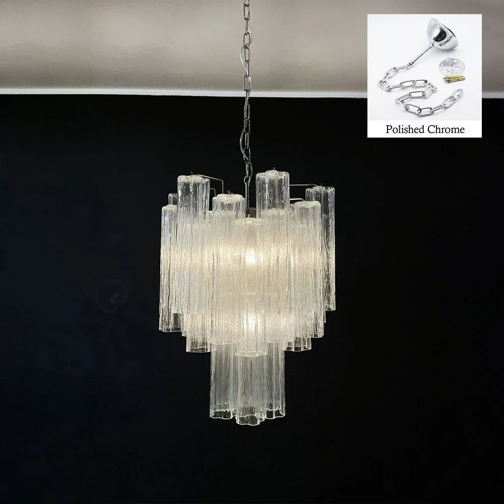 Transparent Glass Tube Chandelier - view 21 | Metavaya