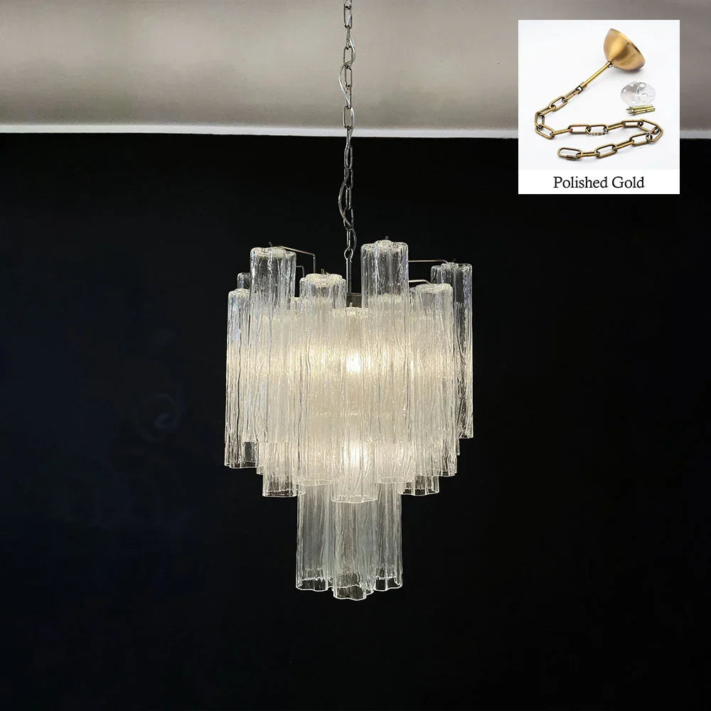 Transparent Glass Tube Chandelier - view 22 | Metavaya