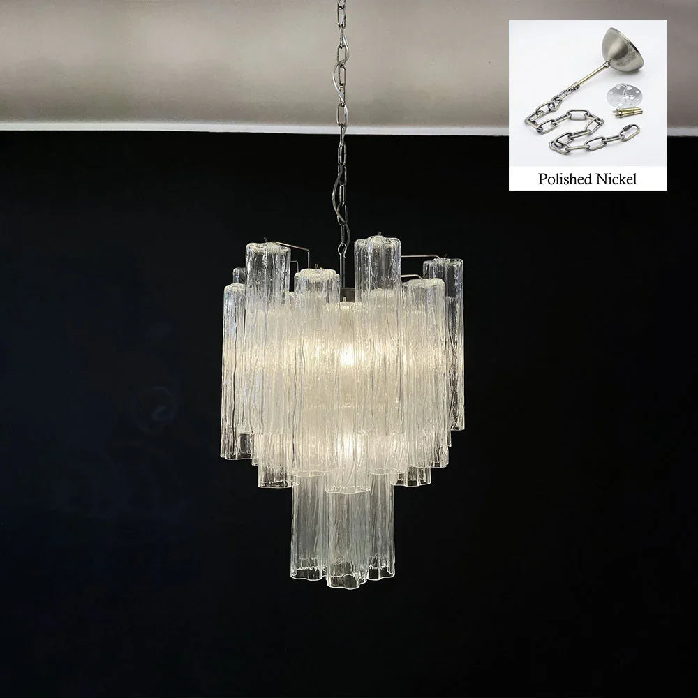 Transparent Glass Tube Chandelier - view 23 | Metavaya