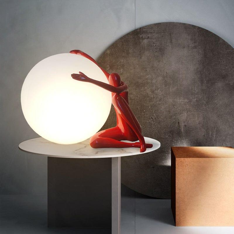 Metavaya Table lamp Dia 34cm x H 22cm / ∅ 13.4″ x H 8.7″ / Red / US plug Statue Deco Table Lamp - A 662668900490 M2024010201-5 Statue Deco Table Lamp - A Sale