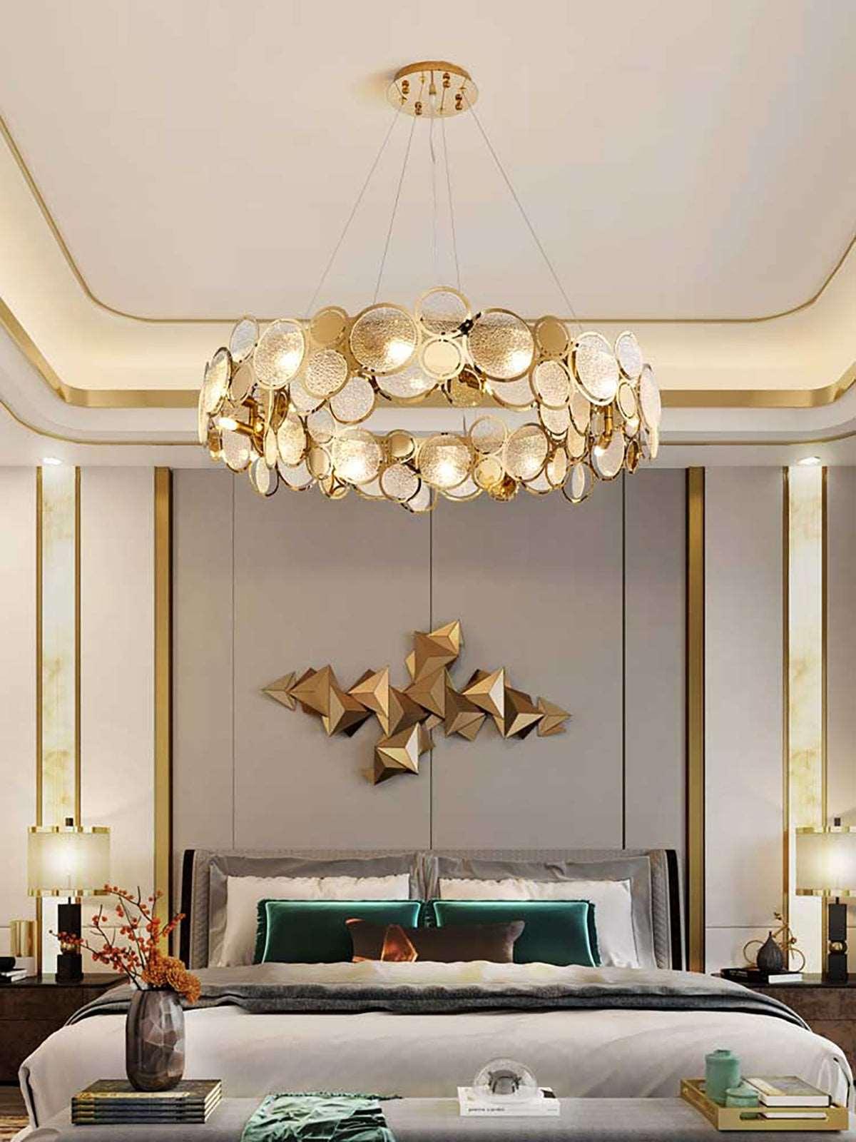 Metavaya Chandelier Adrianna Glass Round Chandelier