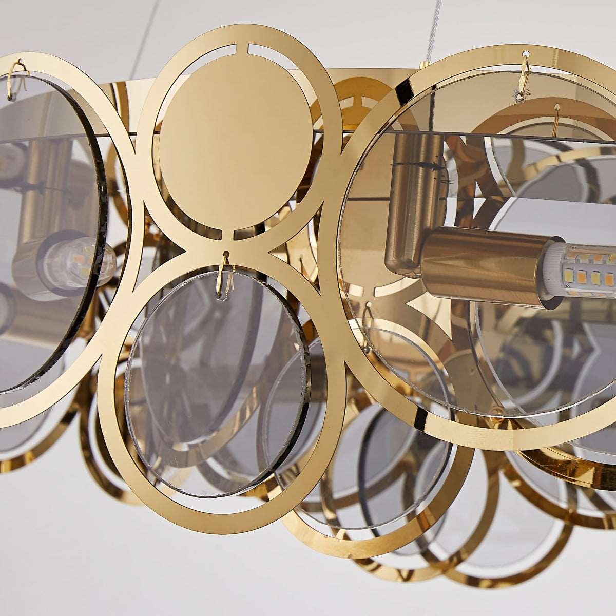 Metavaya Chandelier Adrianna Glass Round Chandelier
