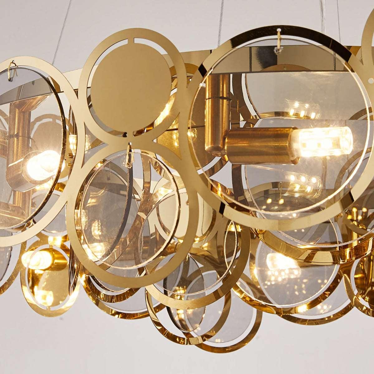 Metavaya Chandelier Adrianna Glass Round Chandelier