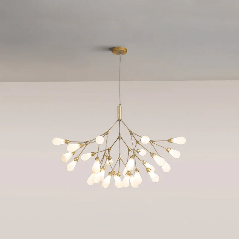 Metavaya Chandelier 27 heads ∅ 39.3″ x H 29.9″ / Dia 100cm x H 76cm / Gold / White Aiwen Chandelier 662668836454 M20231211804-13 Aiwen Chandelier | Special Sale