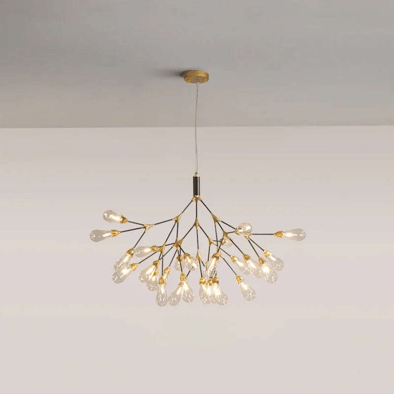 Metavaya Chandelier 27 heads ∅ 39.3″ x H 29.9″ / Dia 100cm x H 76cm / Gold & Black / Clear Aiwen Chandelier 662668836492 M20231211804-17 Aiwen Chandelier | Special Sale