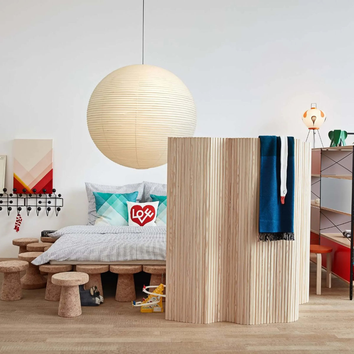 Washi Paper Sphere 120A Pendant Light - view 3 | Metavaya