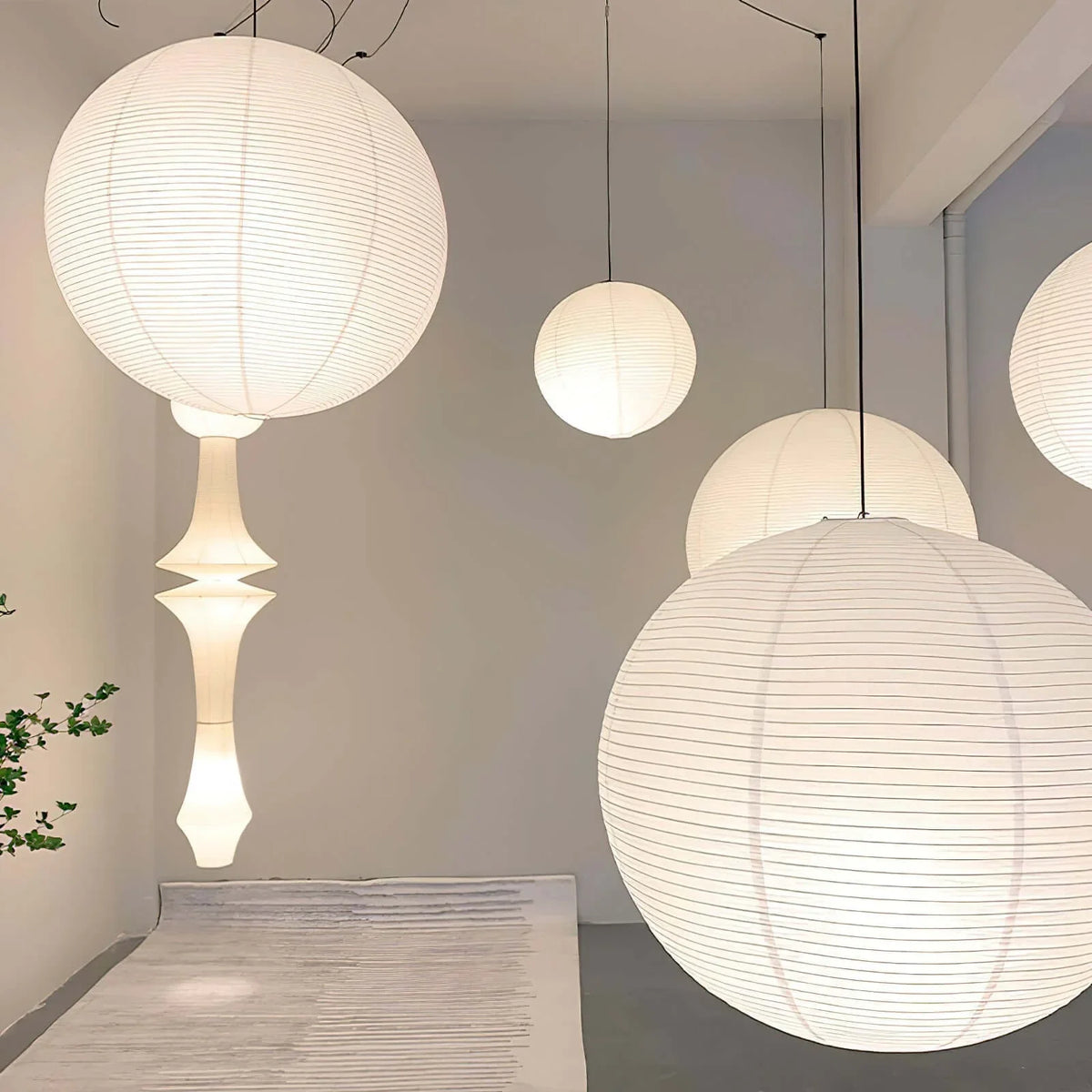 Washi Paper Sphere 120A Pendant Light - view 11 | Metavaya
