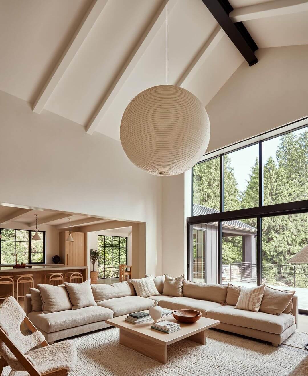 Washi Paper Sphere 55A Pendant Light - view 6 | Metavaya