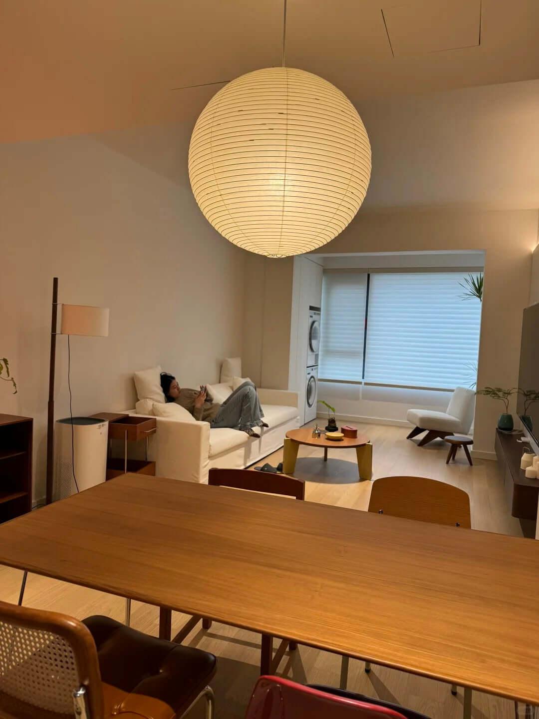 Washi Paper Sphere 55A Pendant Light - view 20 | Metavaya