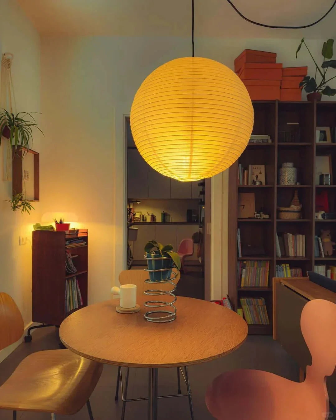 Washi Paper Sphere 55A Pendant Light - view 22 | Metavaya