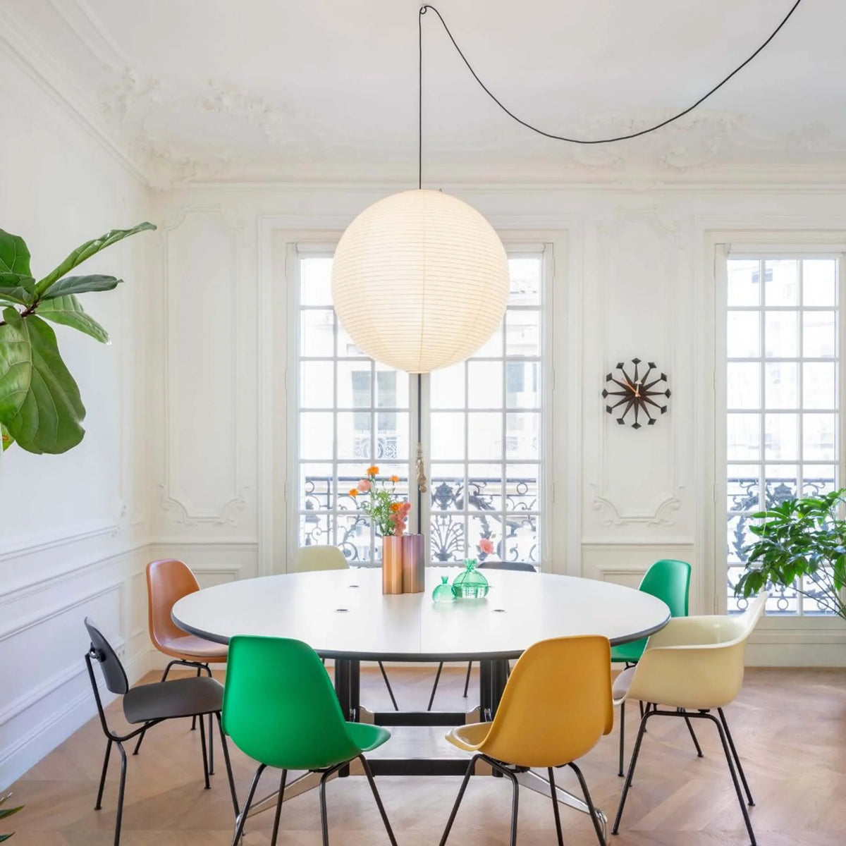 Washi Paper Sphere 60A Pendant Light - view 4 | Metavaya