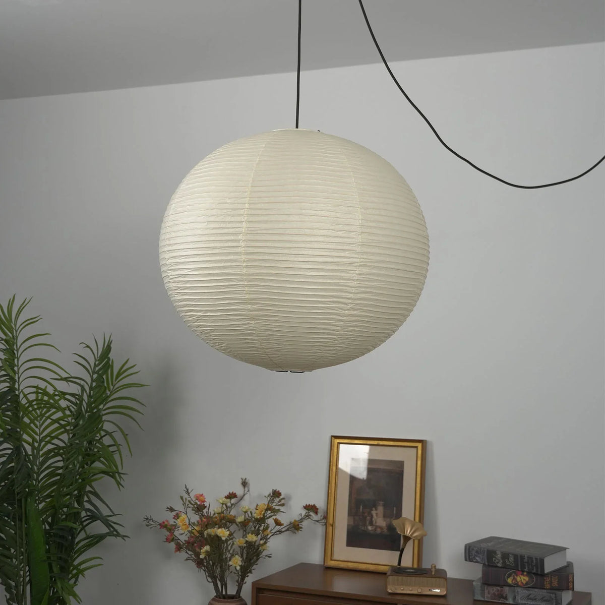 Washi Paper Sphere 60A Pendant Light - view 32 | Metavaya
