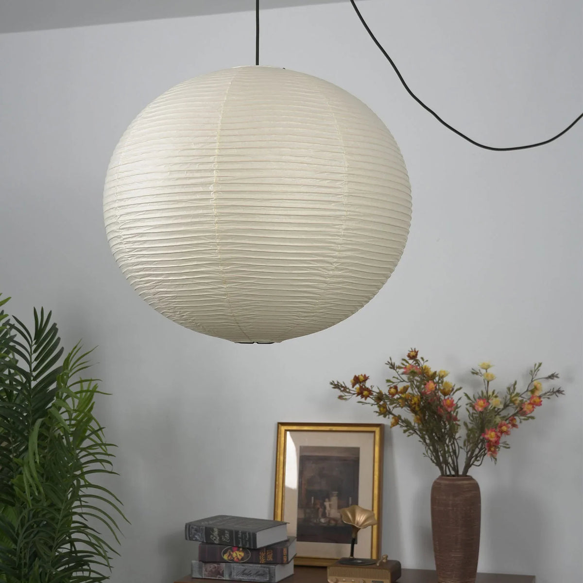 Washi Paper Sphere 60A Pendant Light - view 33 | Metavaya