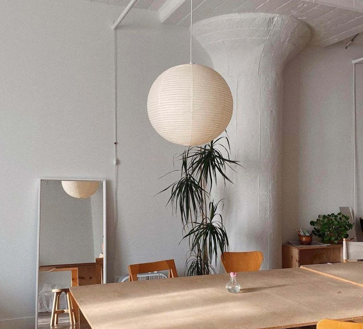 Washi Paper Sphere 80A Pendant Light - view 9 | Metavaya