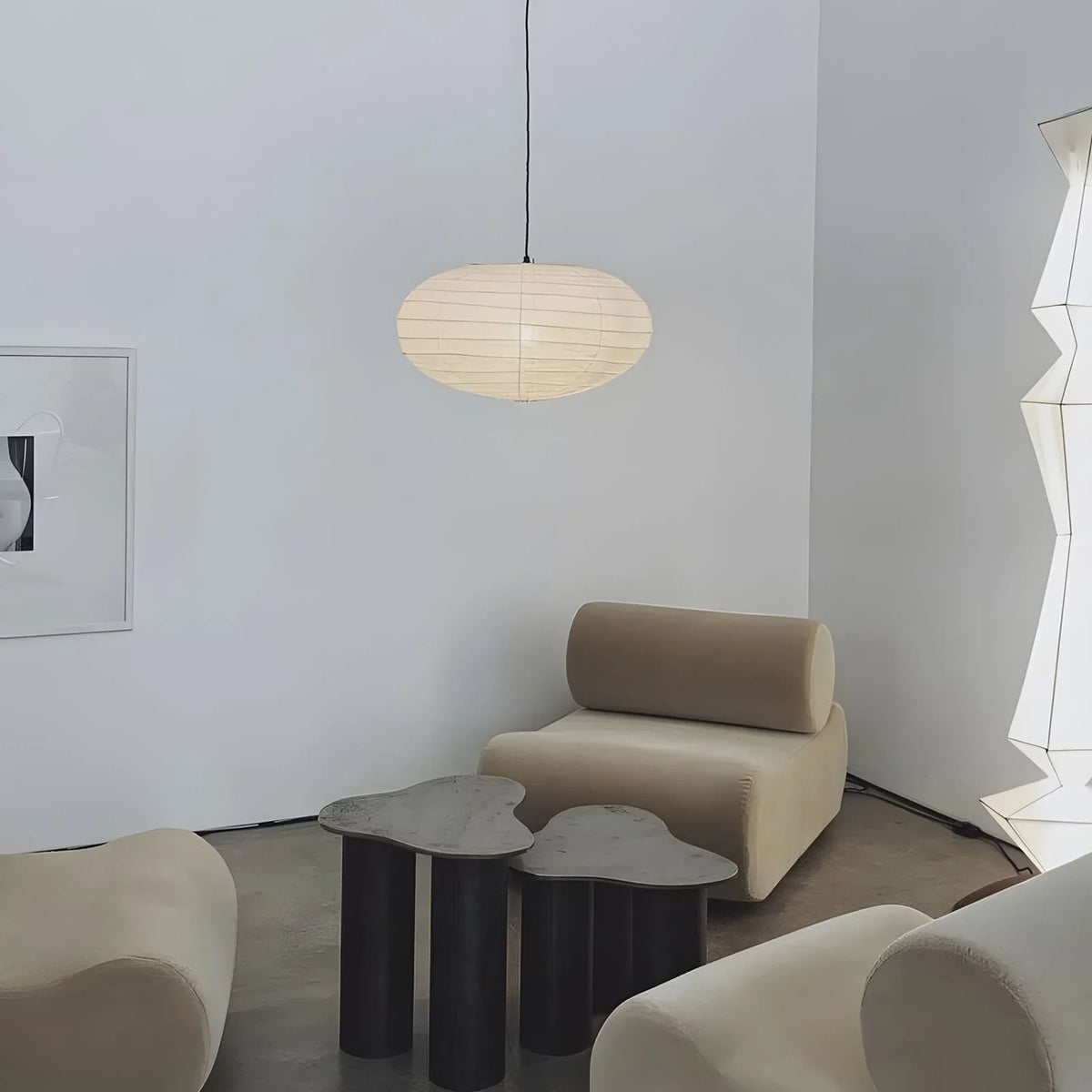 Washi Paper EN Series Pendant Light - view 7 | Metavaya