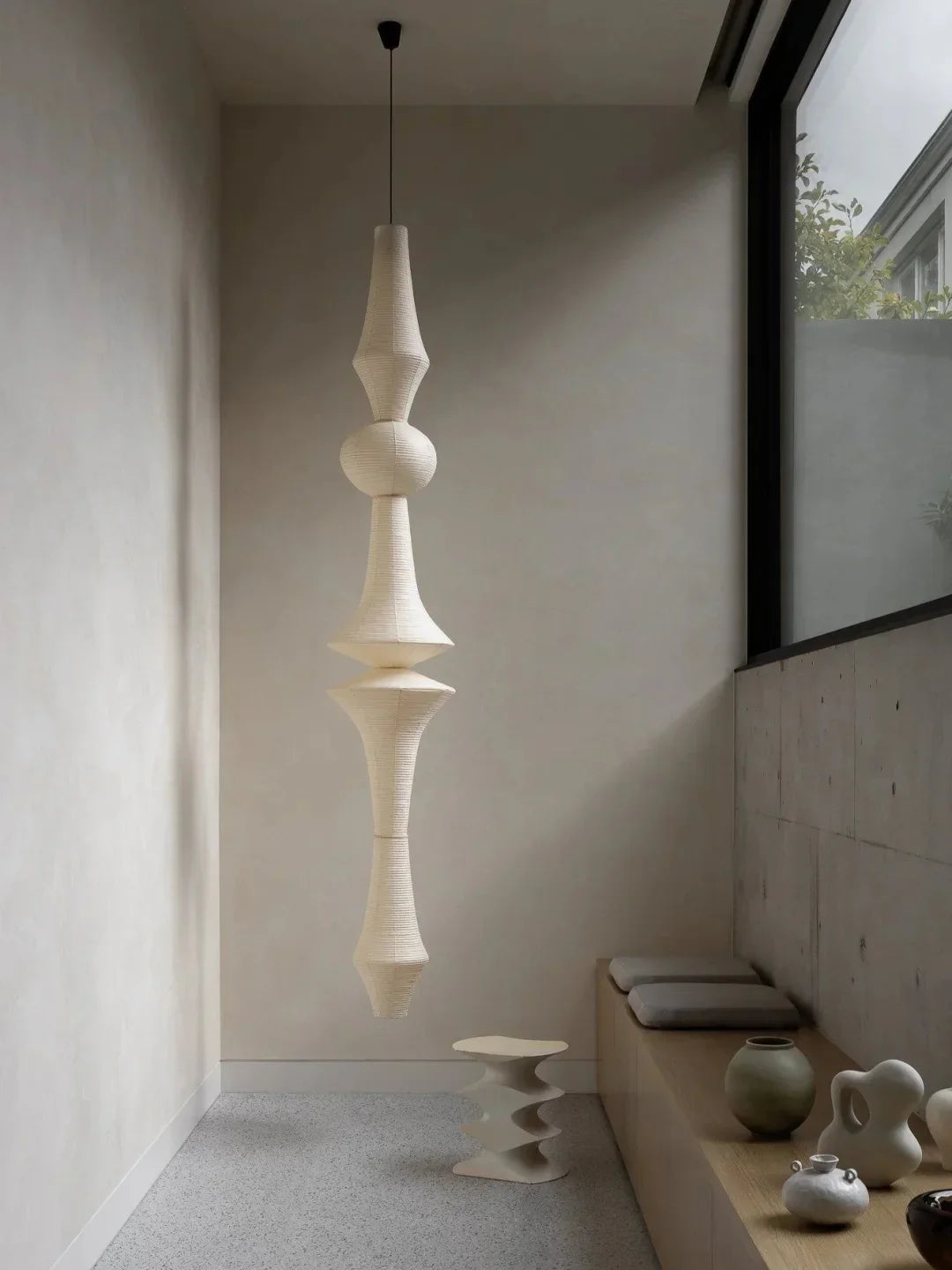 Washi Paper E Ceiling Light - view 13 | Metavaya