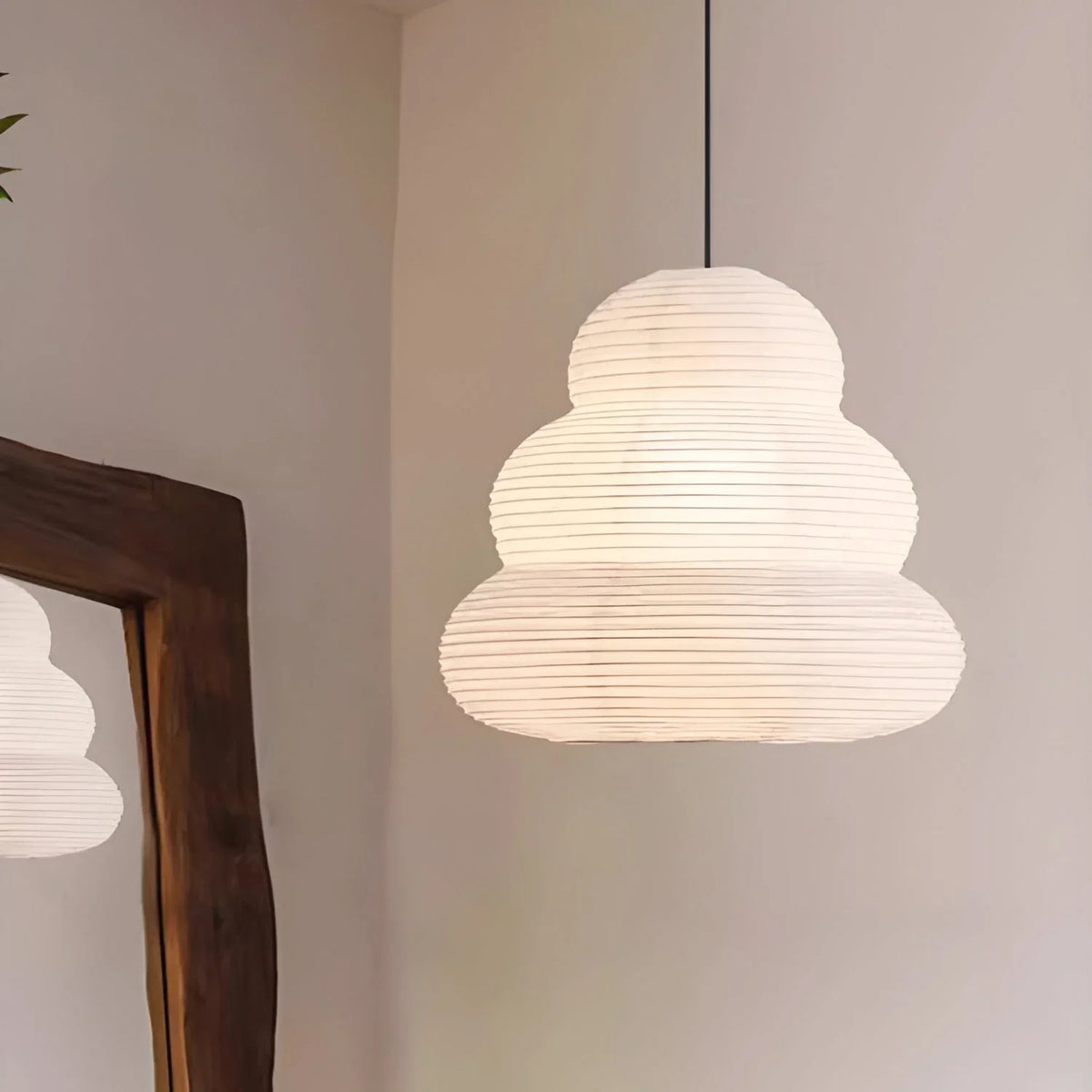 Washi Paper Rice Paper 24N Pendant Light - view 9 | Metavaya