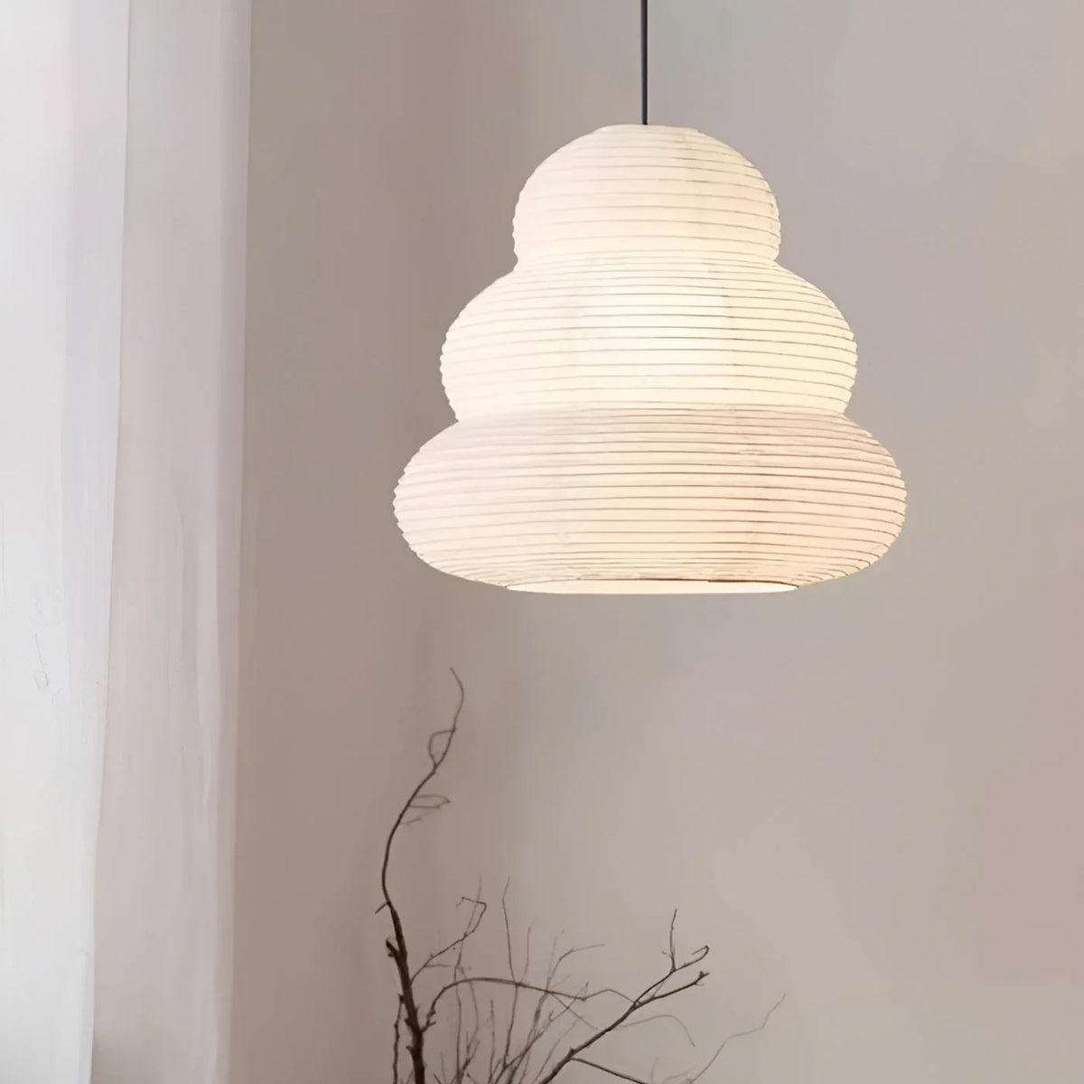 Washi Paper Rice Paper 24N Pendant Light - view 11 | Metavaya