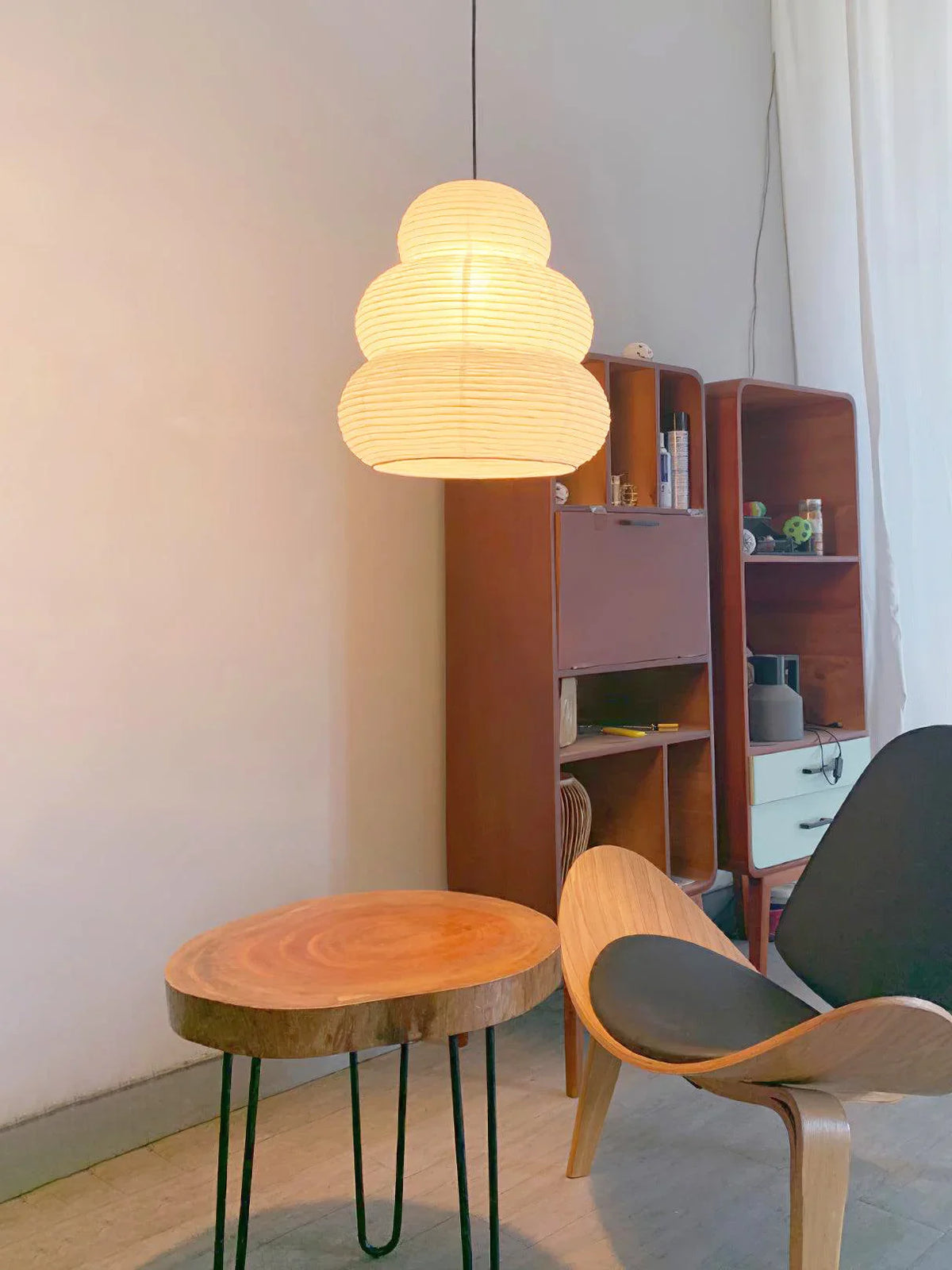 Washi Paper Rice Paper 24N Pendant Light - view 15 | Metavaya