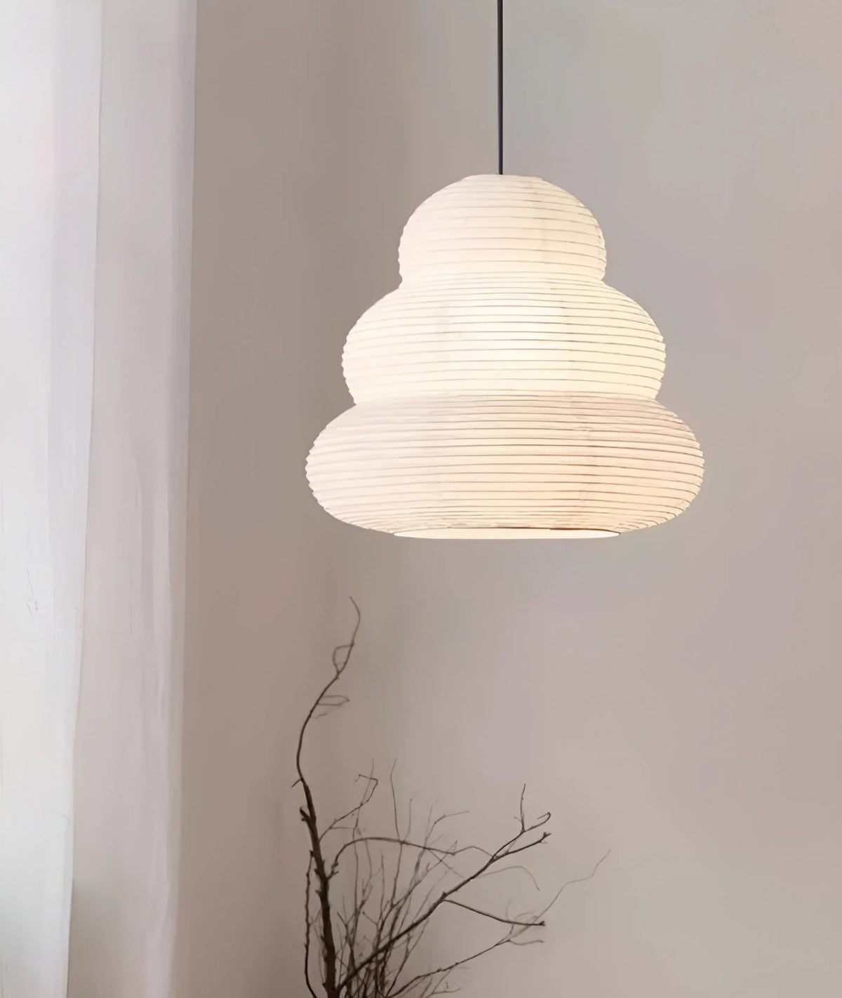 Washi Paper Rice Paper 24N Pendant Light - view 17 | Metavaya