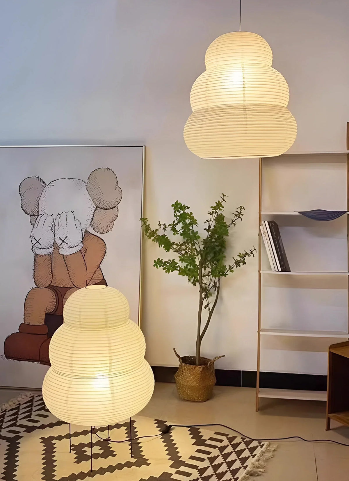 Washi Paper Rice Paper 24N Pendant Light - view 18 | Metavaya