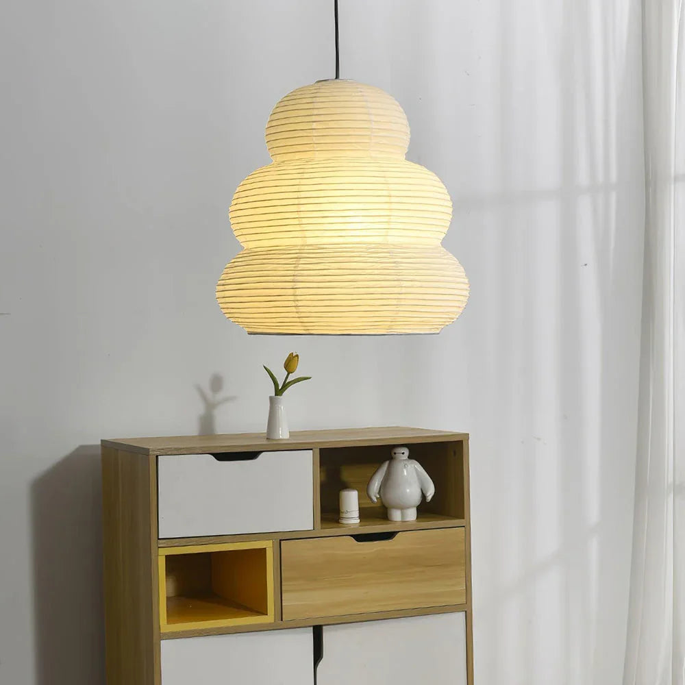 Washi Paper Rice Paper 24N Pendant Light - view 3 | Metavaya