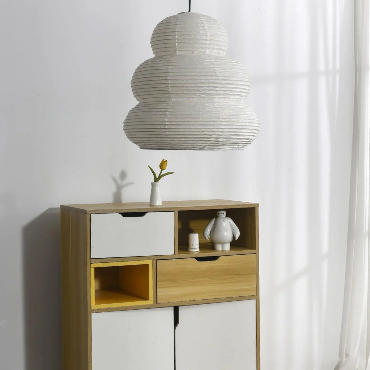 Washi Paper Rice Paper 24N Pendant Light - view 7 | Metavaya