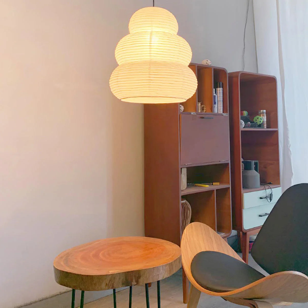 Washi Paper Rice Paper 24N Pendant Light - view 8 | Metavaya