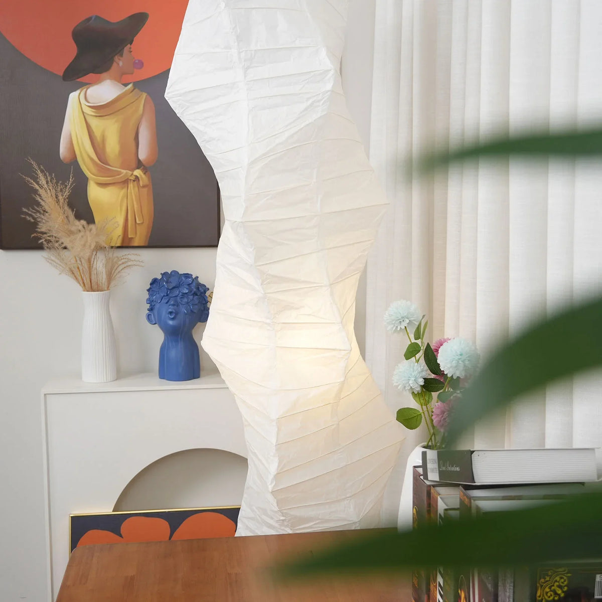 Washi Paper UF4-33N Floor Lamp - view 11 | Metavaya