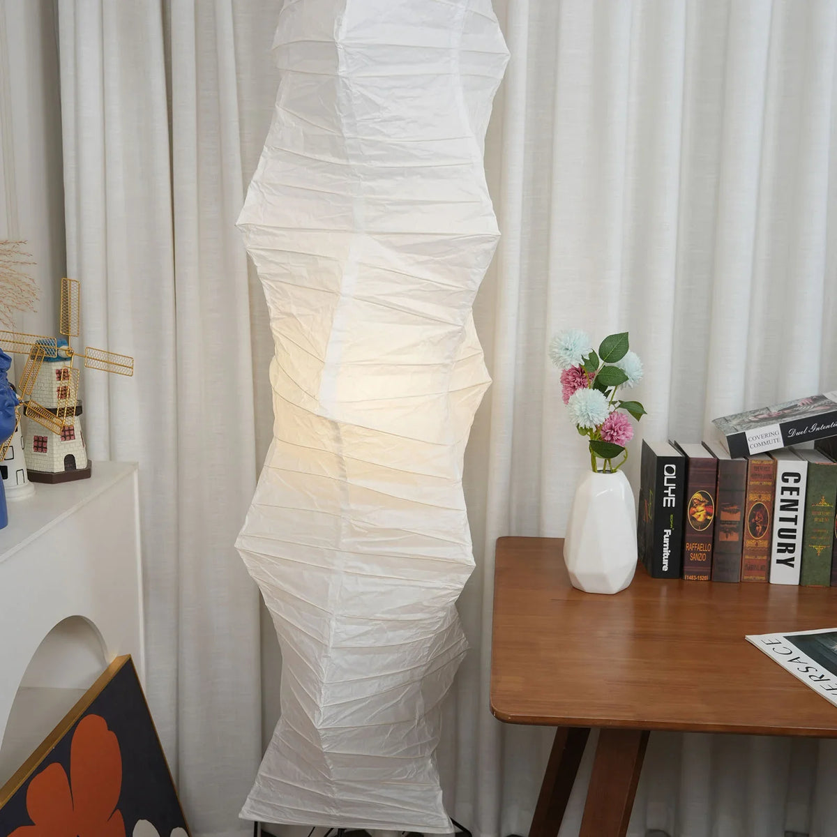 Washi Paper UF4-33N Floor Lamp - view 12 | Metavaya