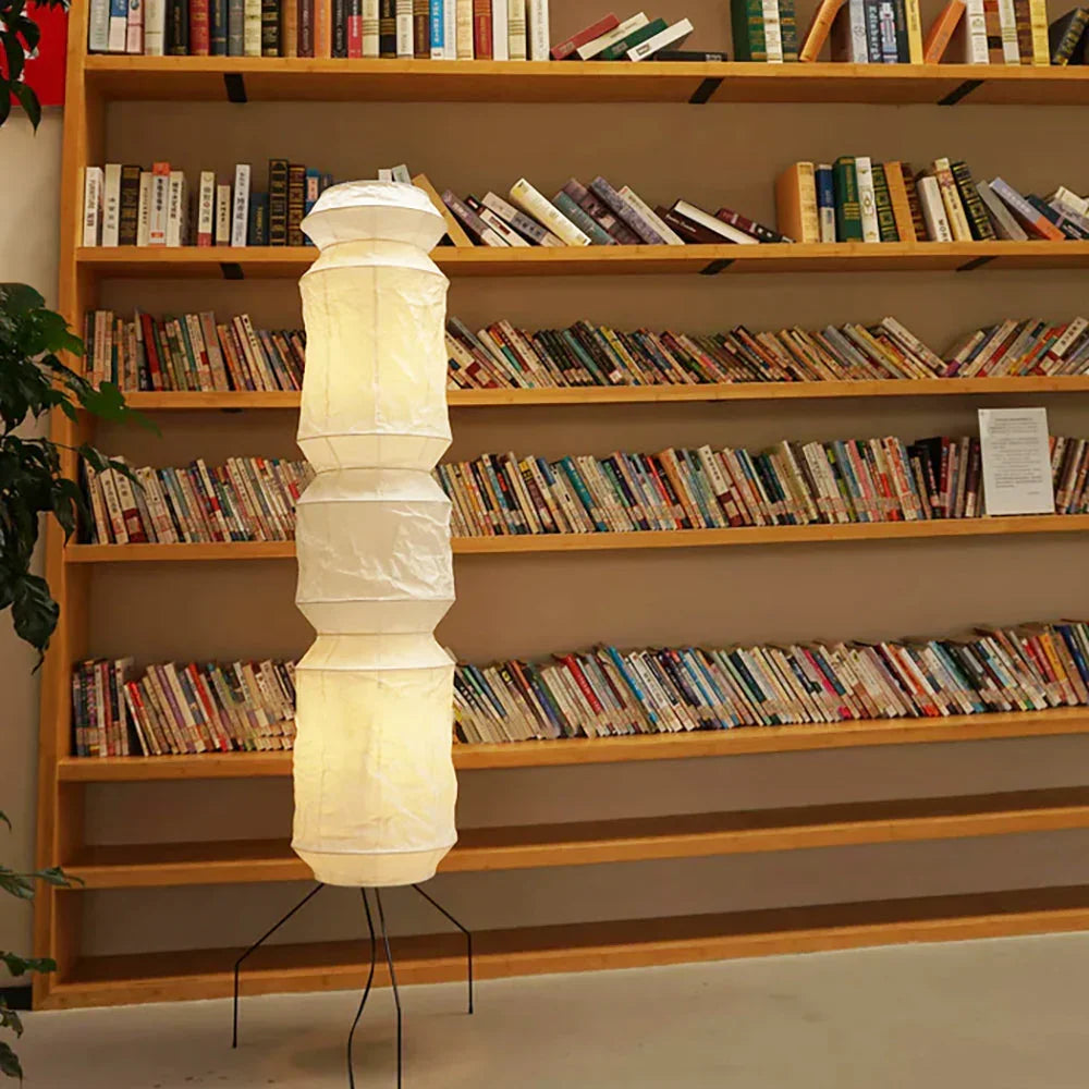 Washi Paper UF4-L6 Floor Lamp - view 2 | Metavaya